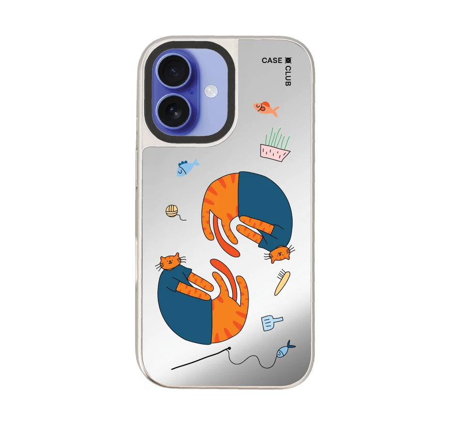 orange cat with blue shirt