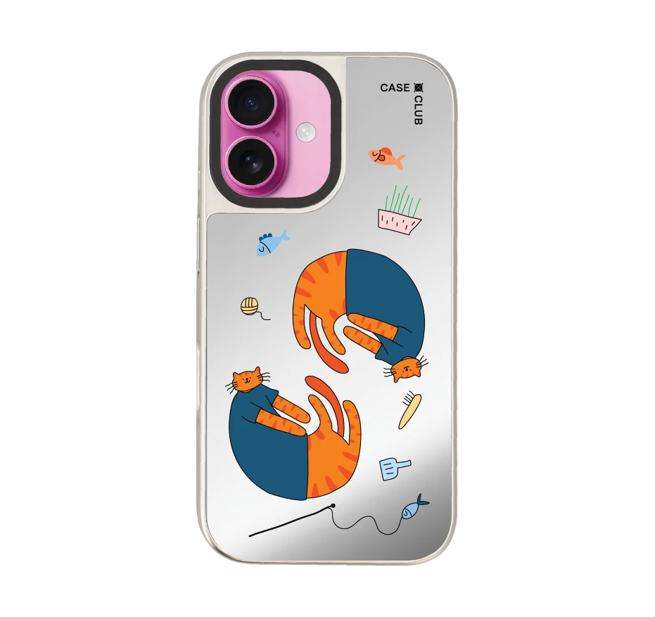 orange cat with blue shirt