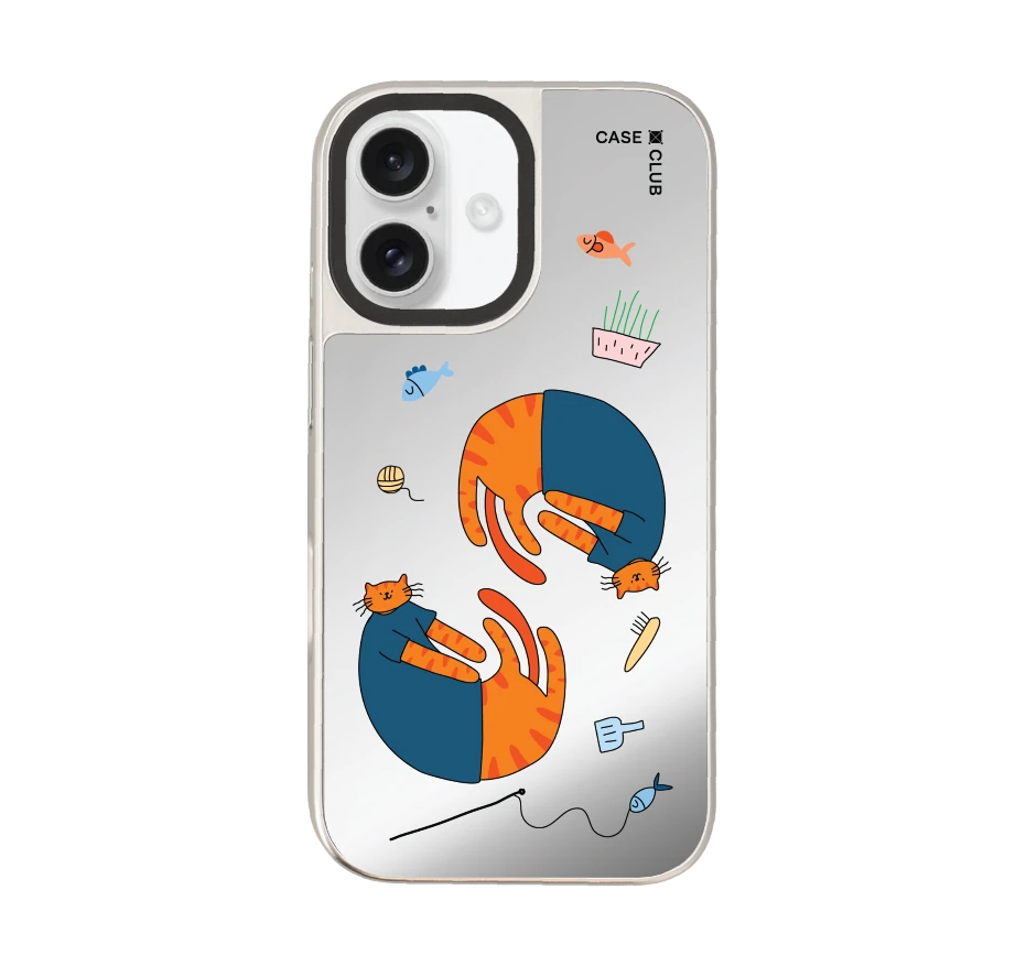 orange cat with blue shirt