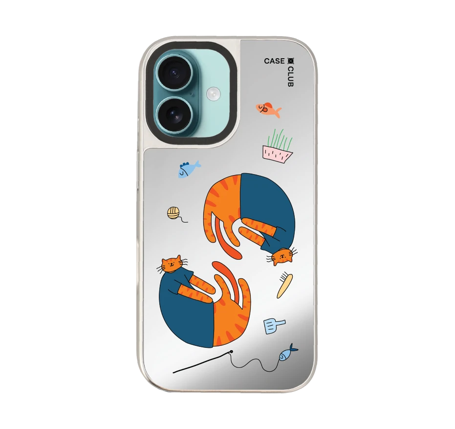 orange cat with blue shirt