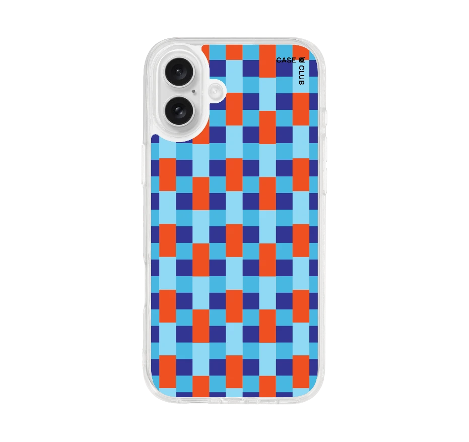 orange & blue multi color tile