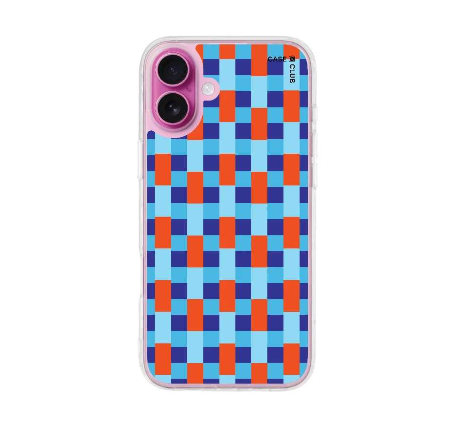 orange & blue multi color tile