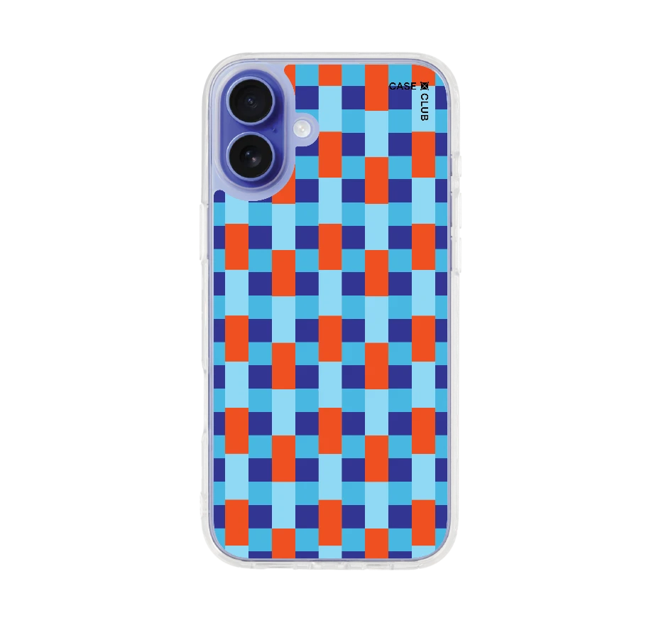 orange & blue multi color tile