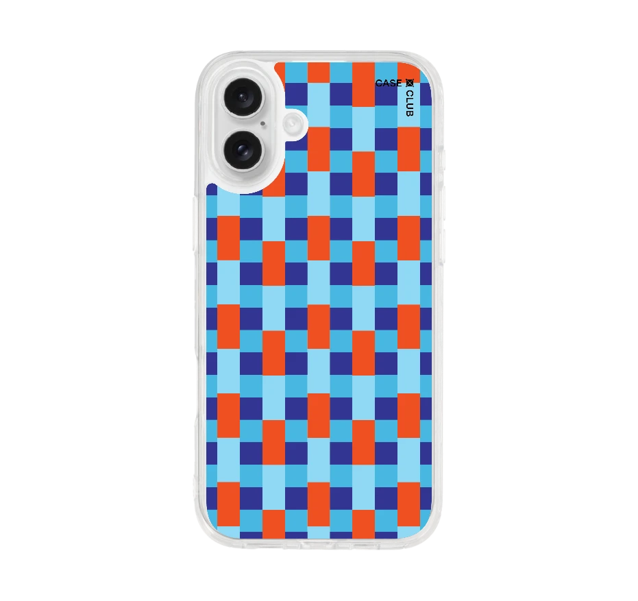 orange & blue multi color tile