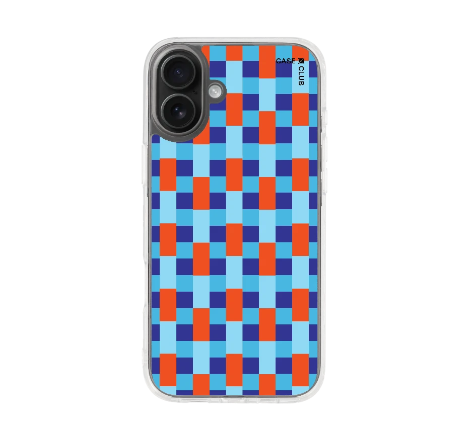 orange & blue multi color tile