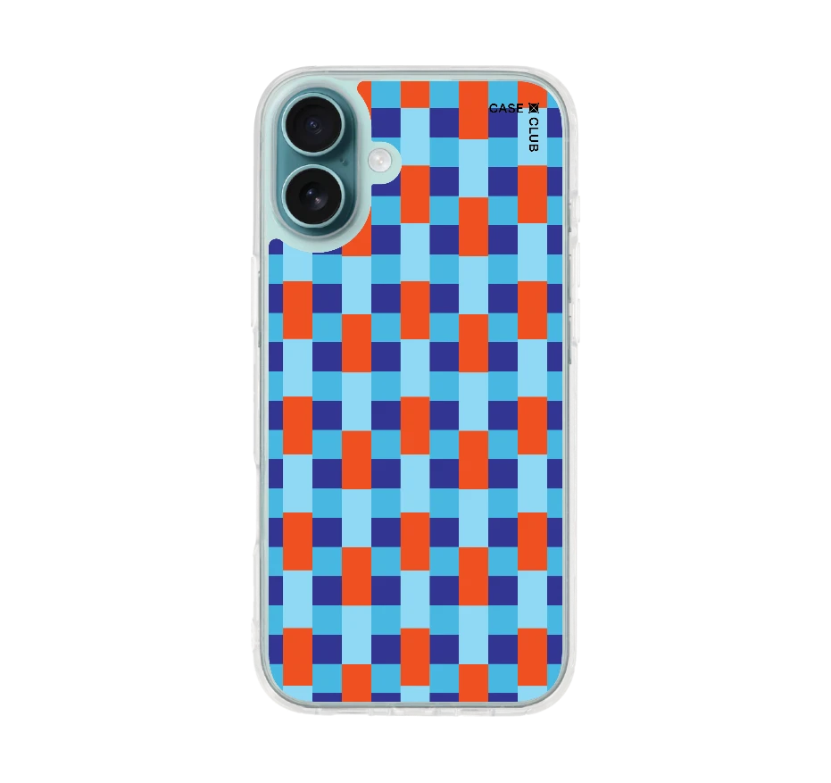 orange & blue multi color tile