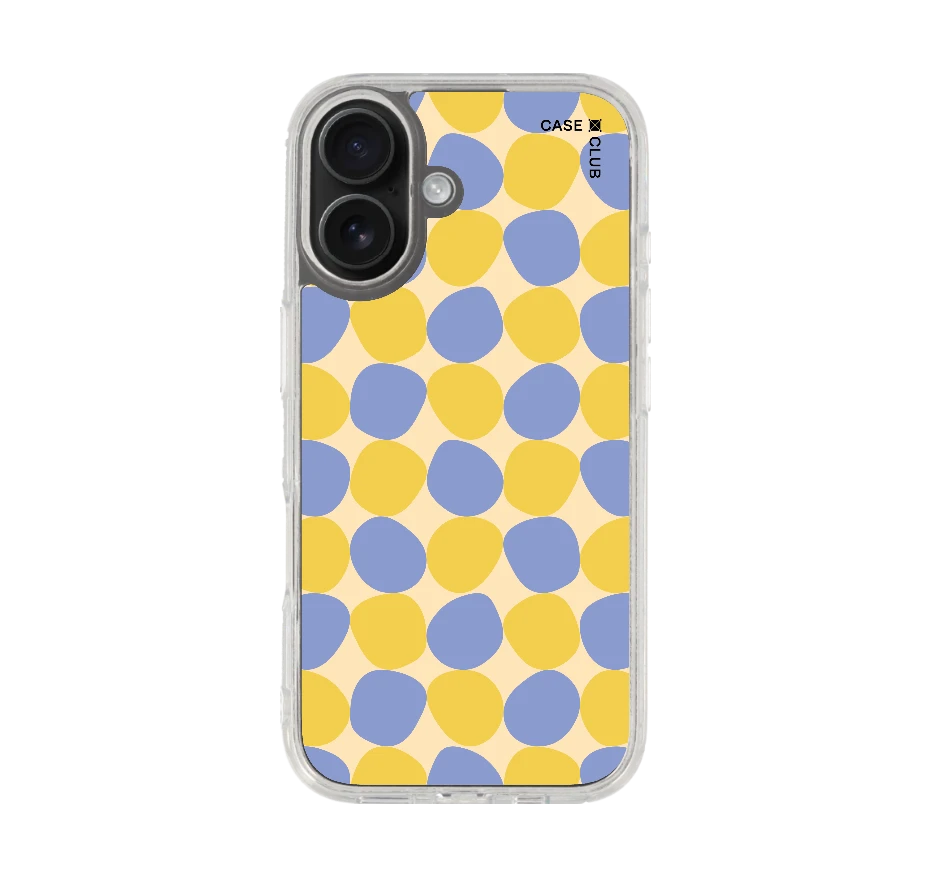 yellow stack polka dots