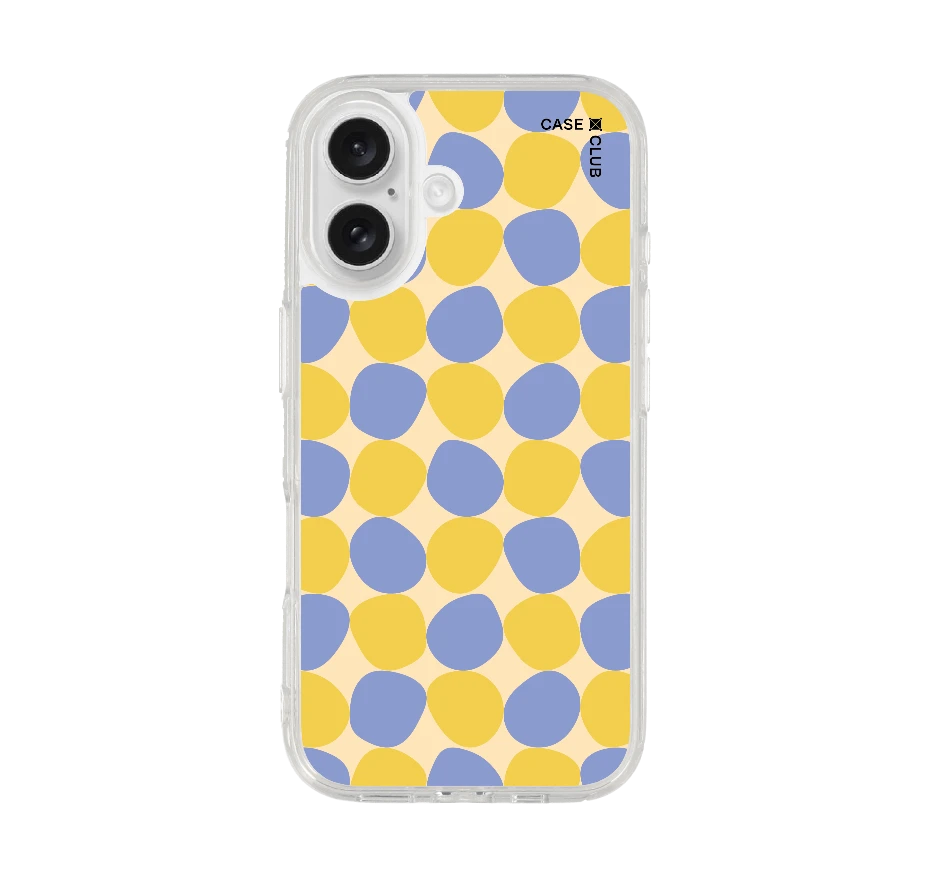 yellow stack polka dots