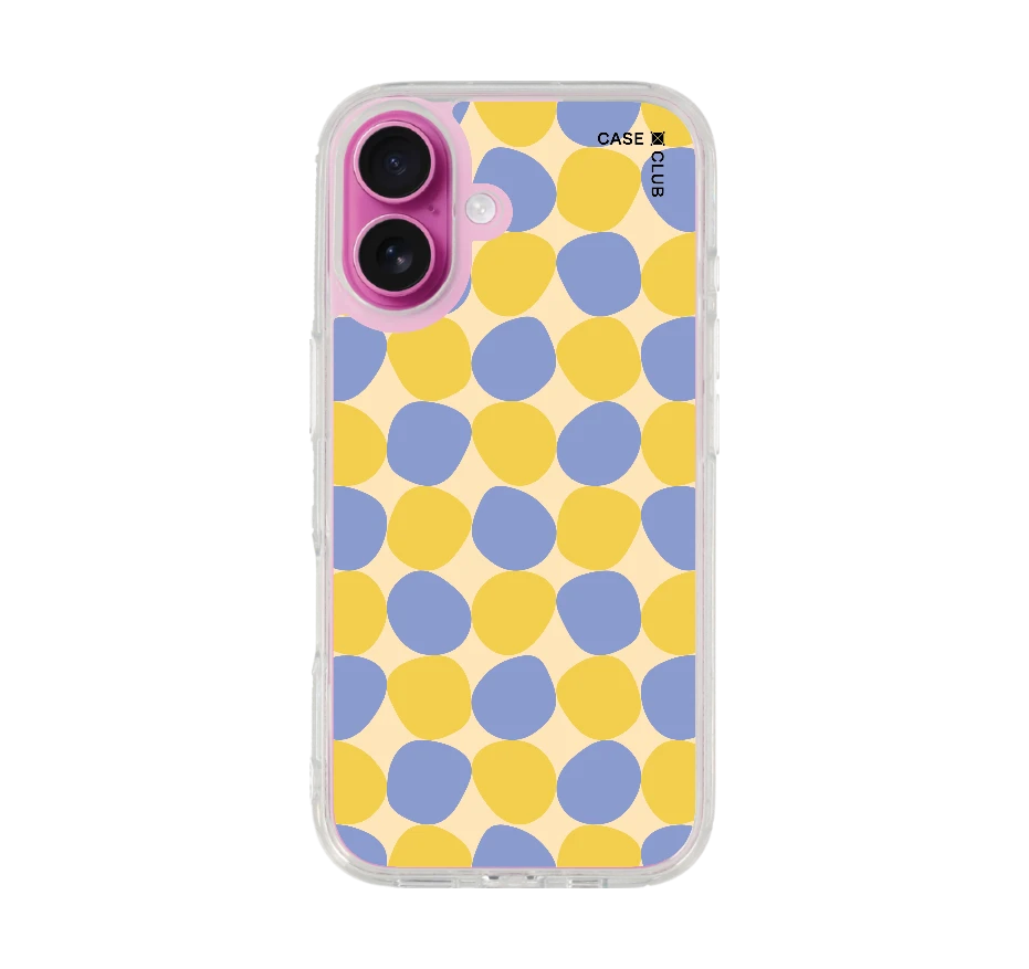 yellow stack polka dots