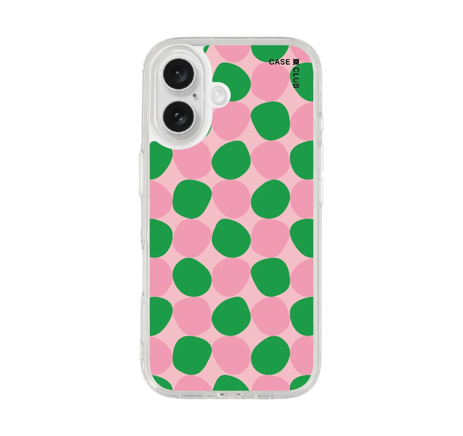 dark green stack polka dots