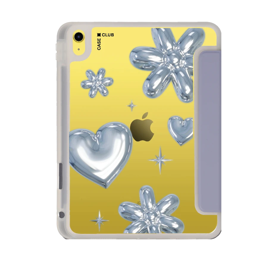 flower & heart metallic balloons