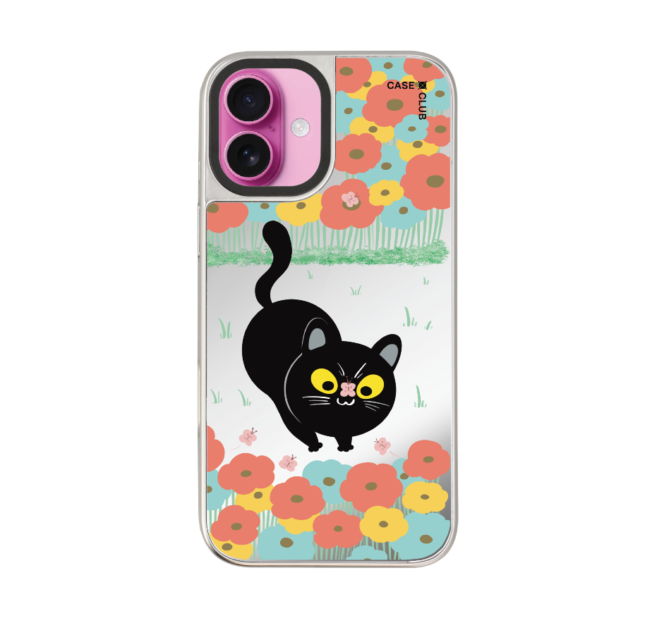 flower black cat