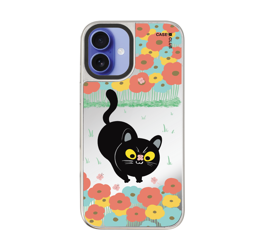 flower black cat