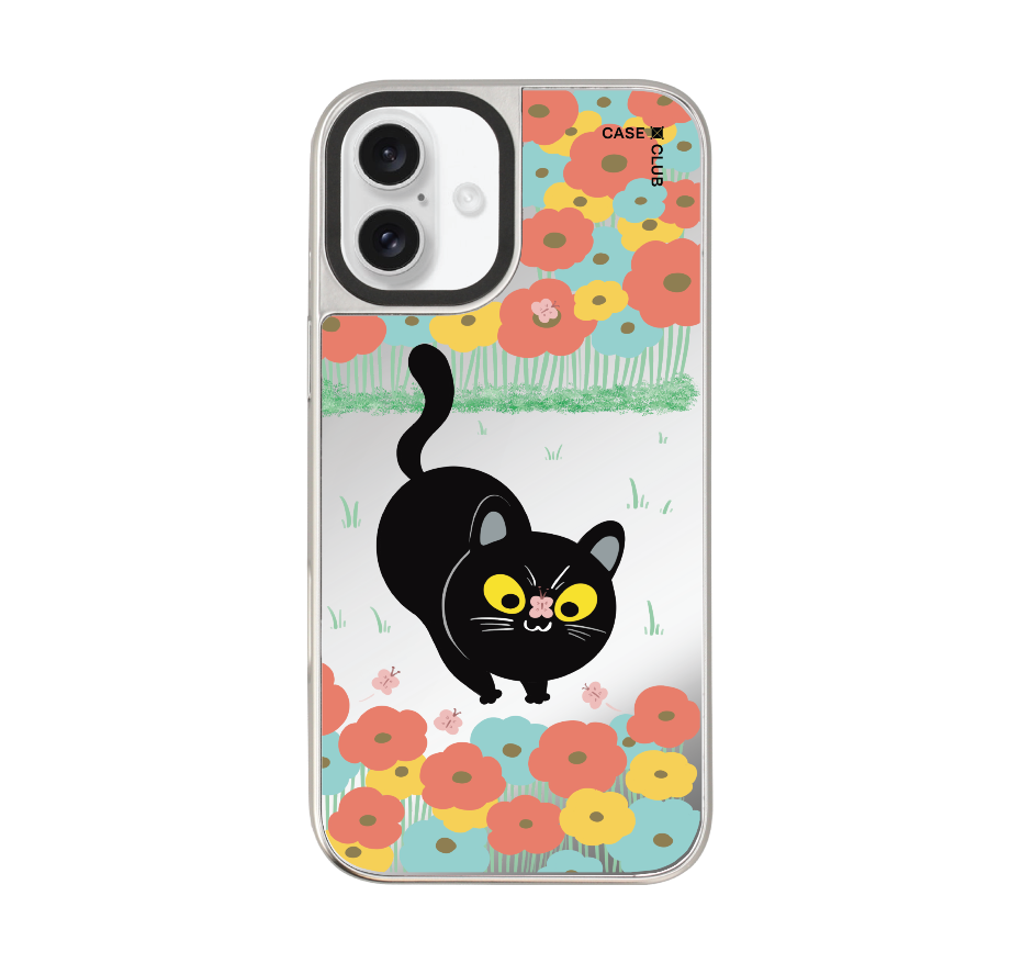 flower black cat