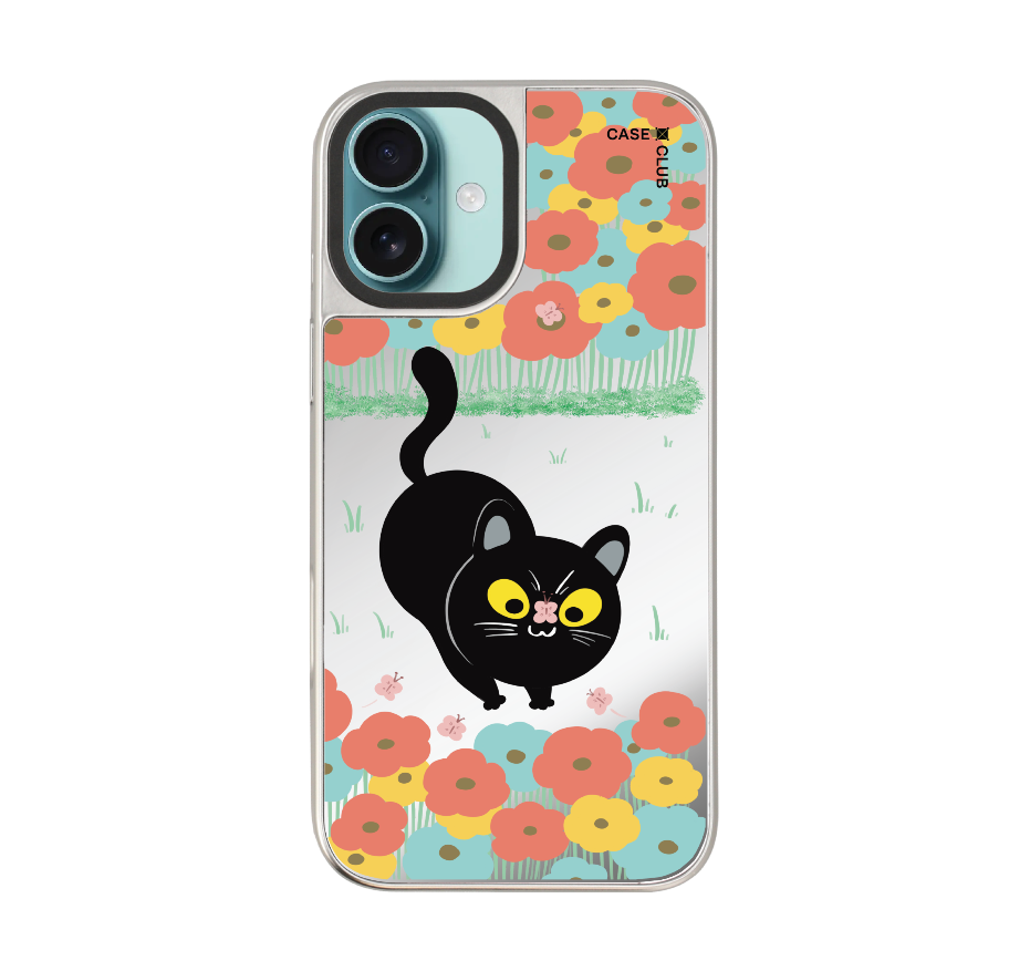 flower black cat