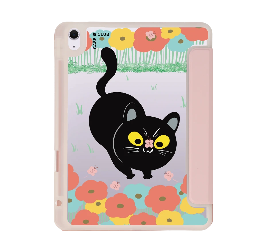 flower black cat