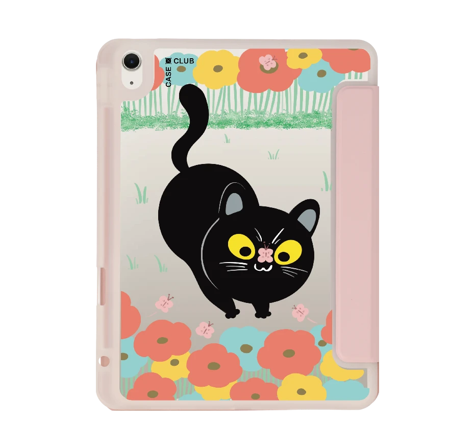 flower black cat