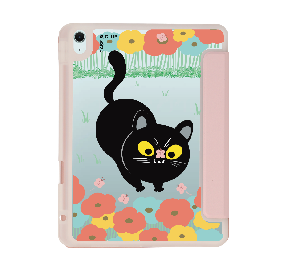 flower black cat