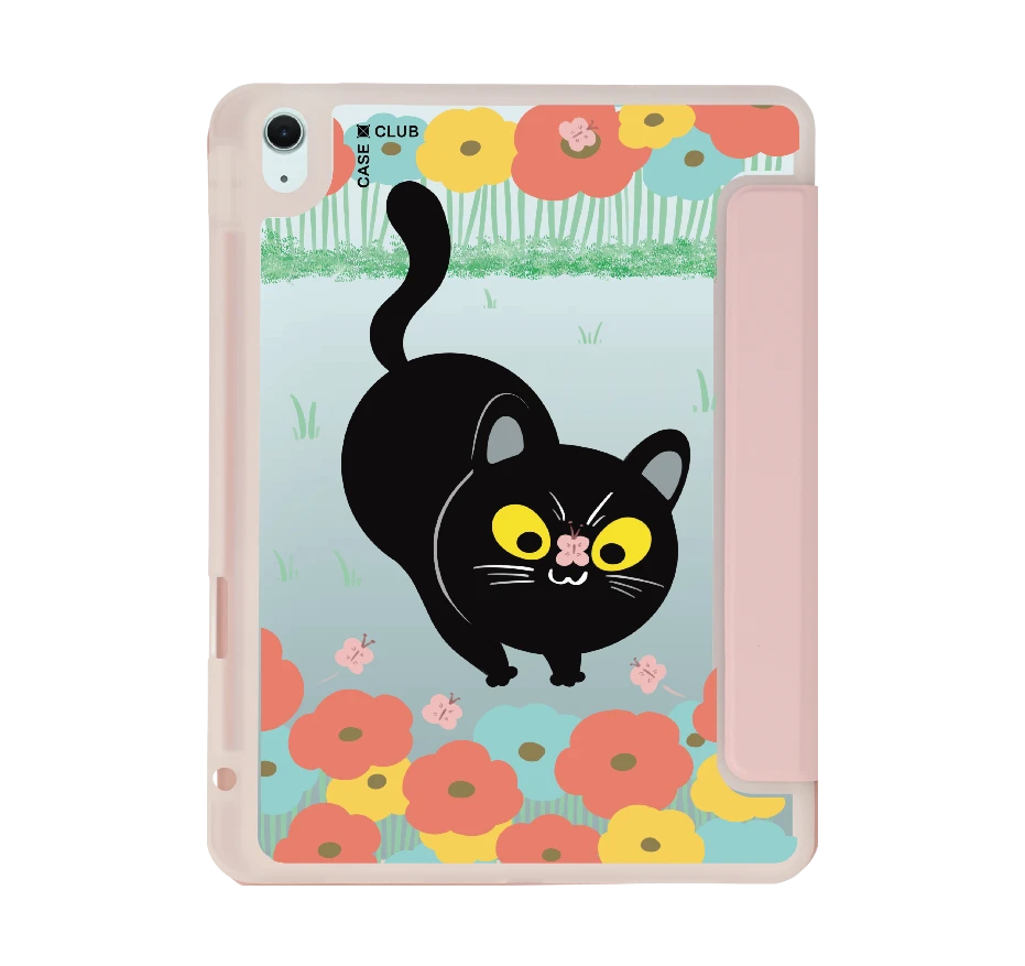 flower black cat