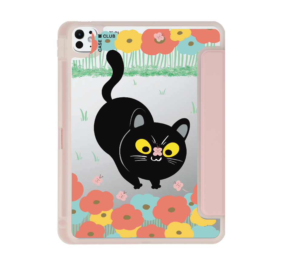 flower black cat