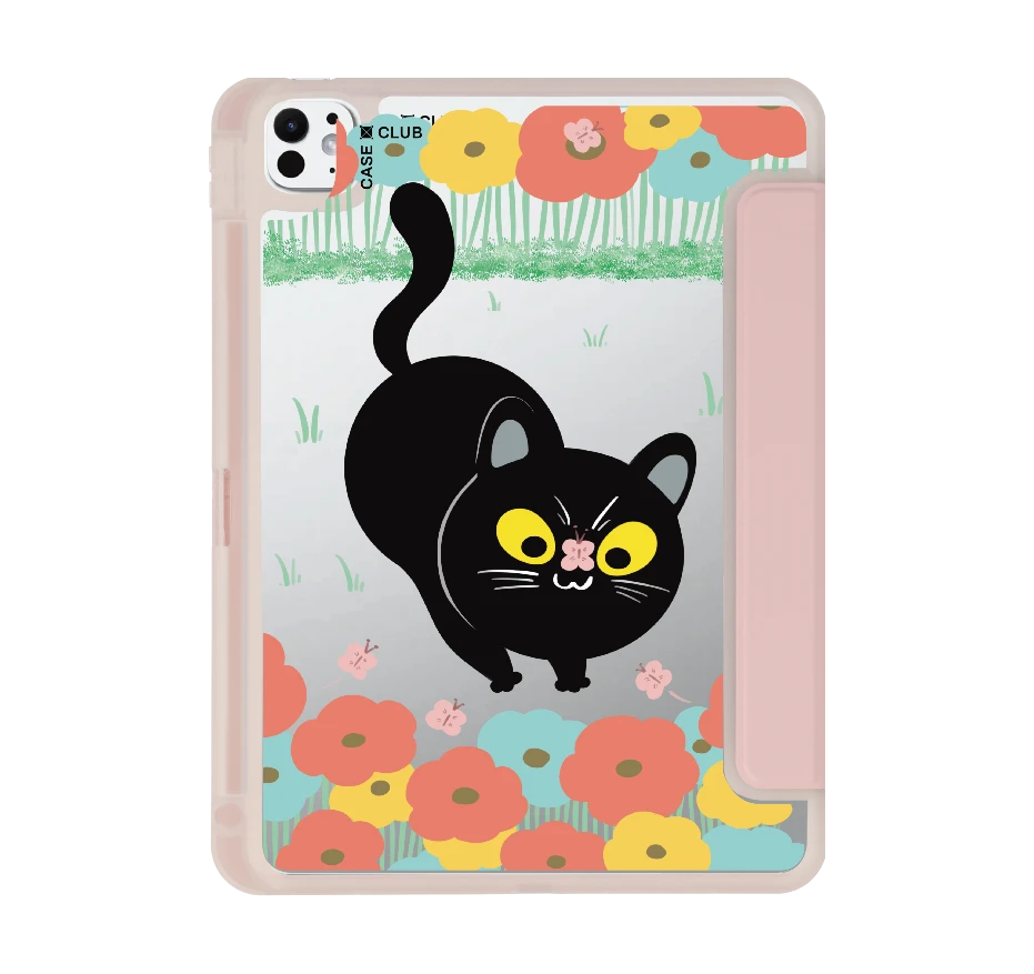 flower black cat