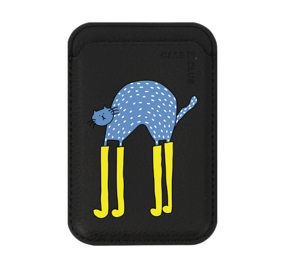 blue cat with yellow boots