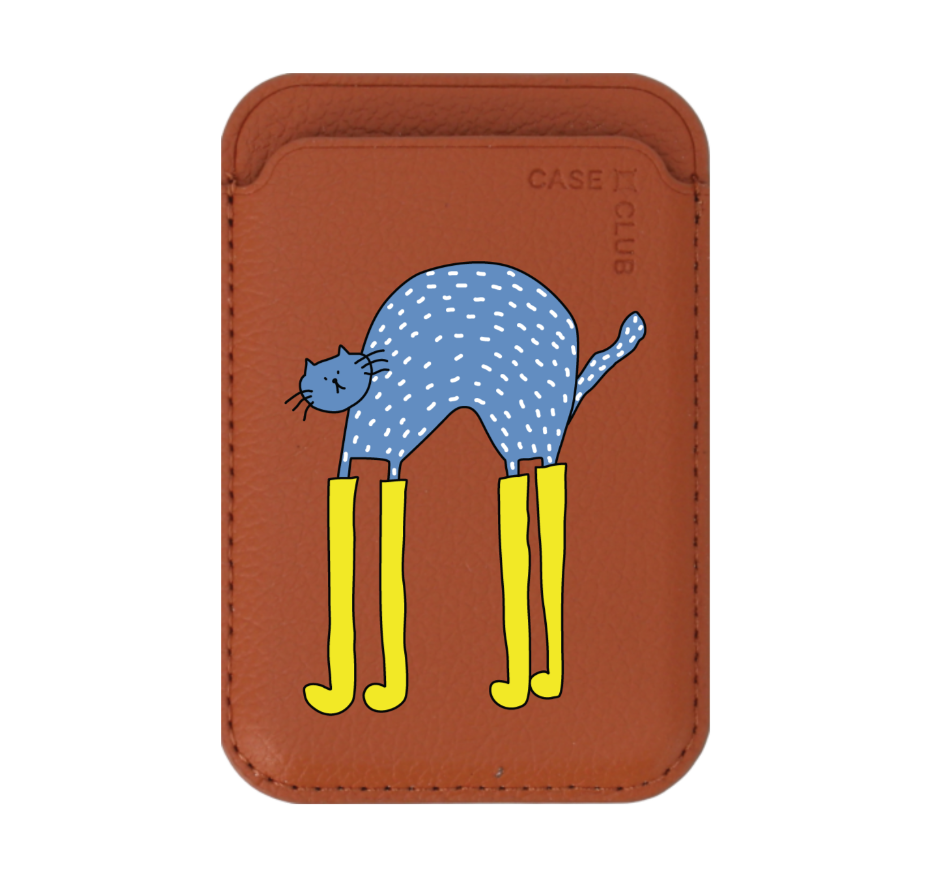 blue cat with yellow boots