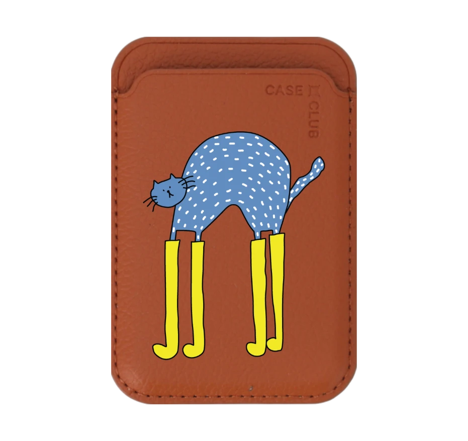 blue cat with yellow boots