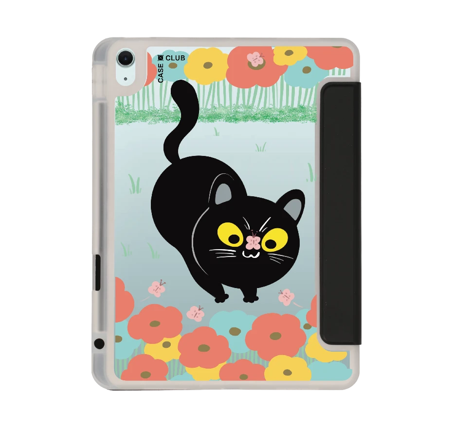 flower black cat