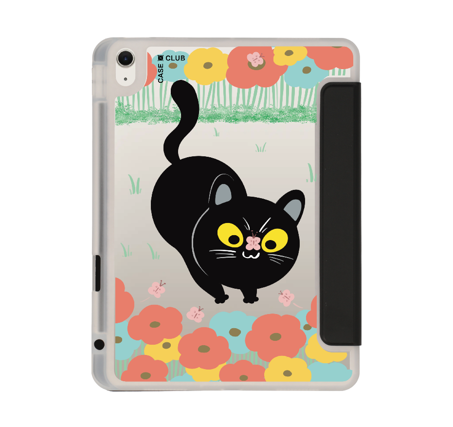 flower black cat