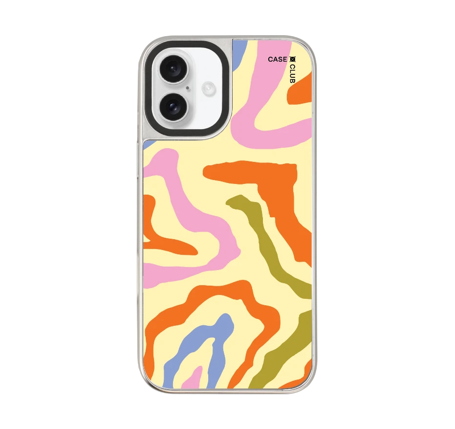 คลื่นสีสดใสมินิมอล