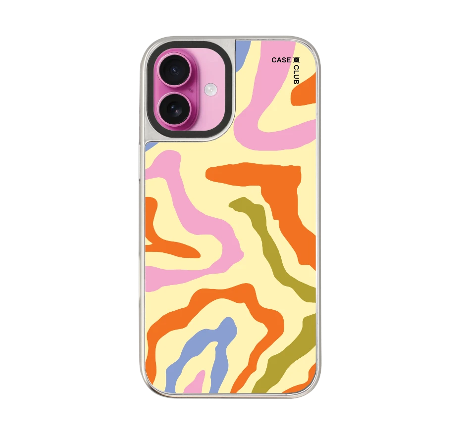 คลื่นสีสดใสมินิมอล