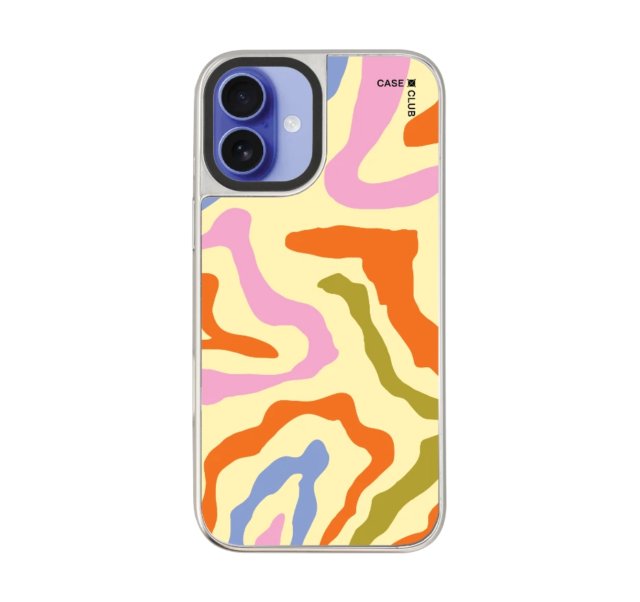 คลื่นสีสดใสมินิมอล