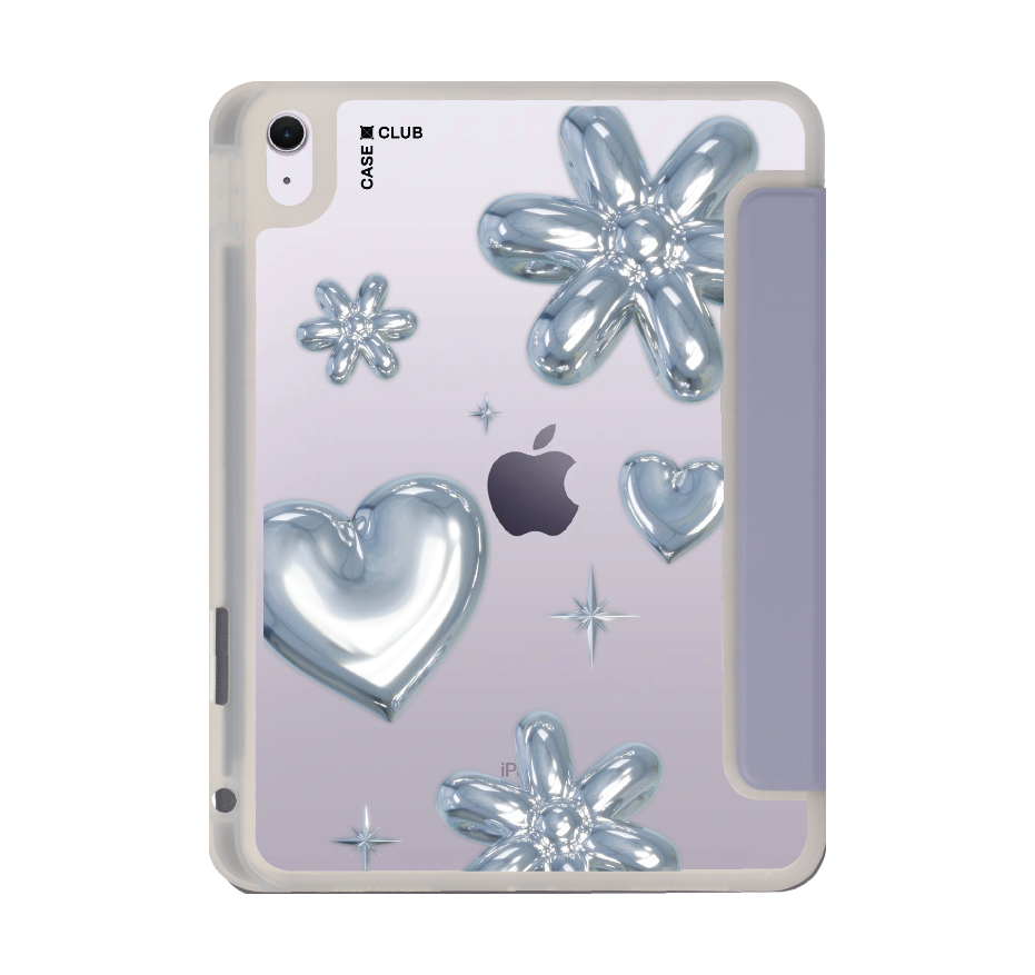 flower & heart metallic balloons
