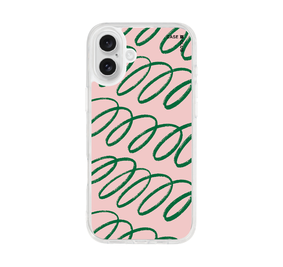 pink & green curvy pattern