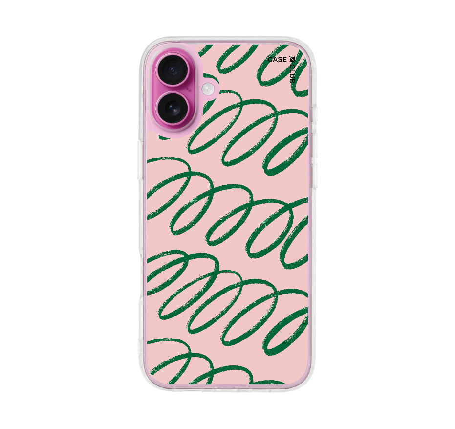 pink & green curvy pattern