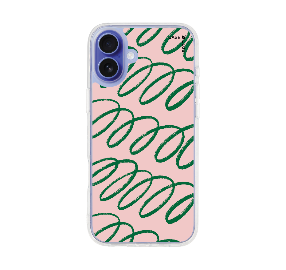 pink & green curvy pattern