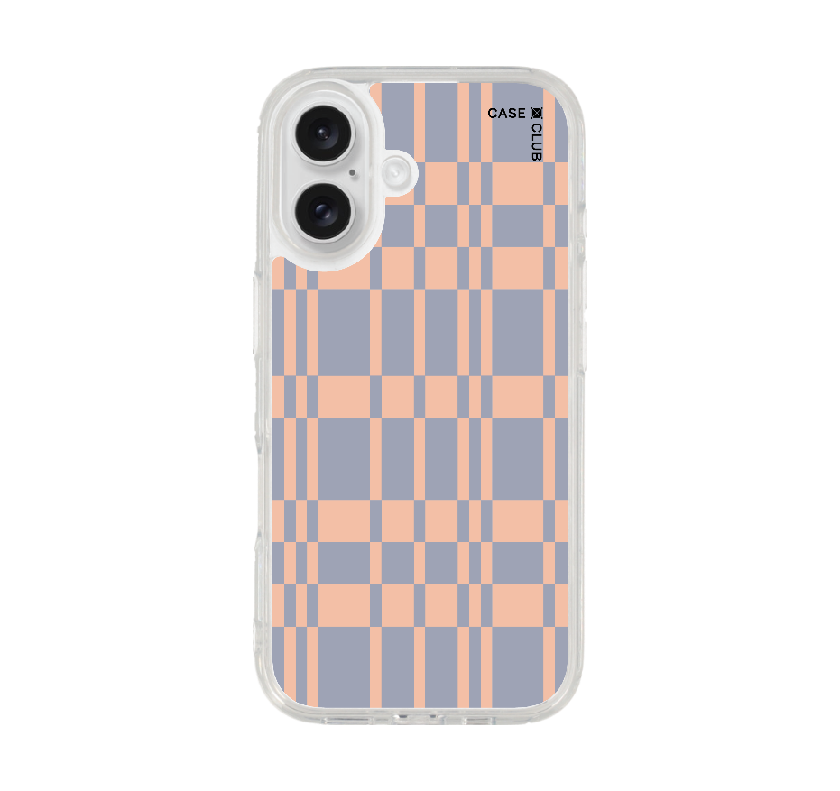 asymmetric orange & blue grid
