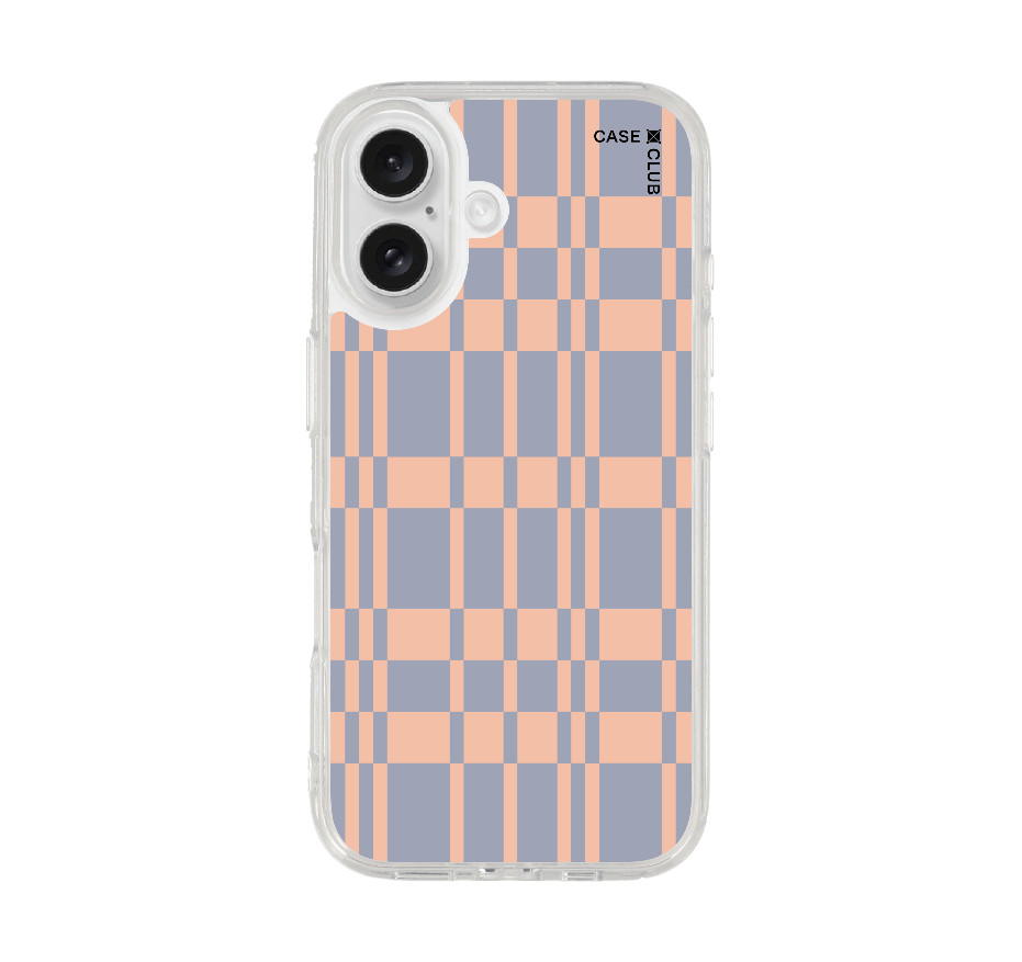 asymmetric orange & blue grid