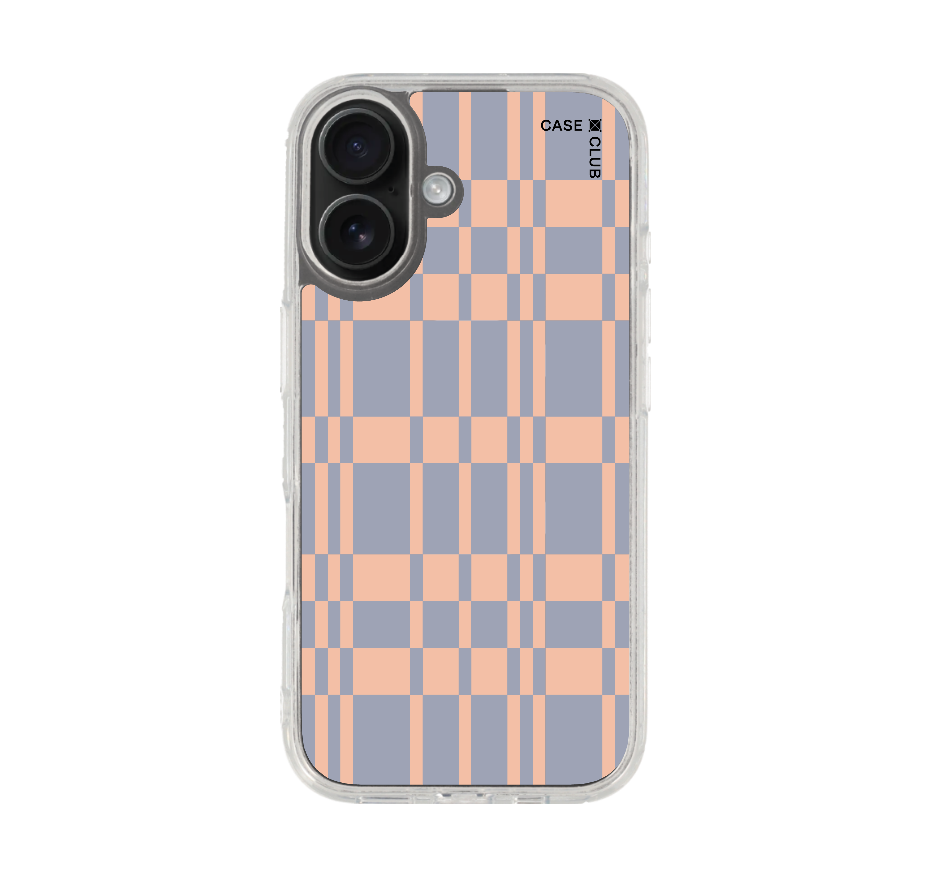 asymmetric orange & blue grid
