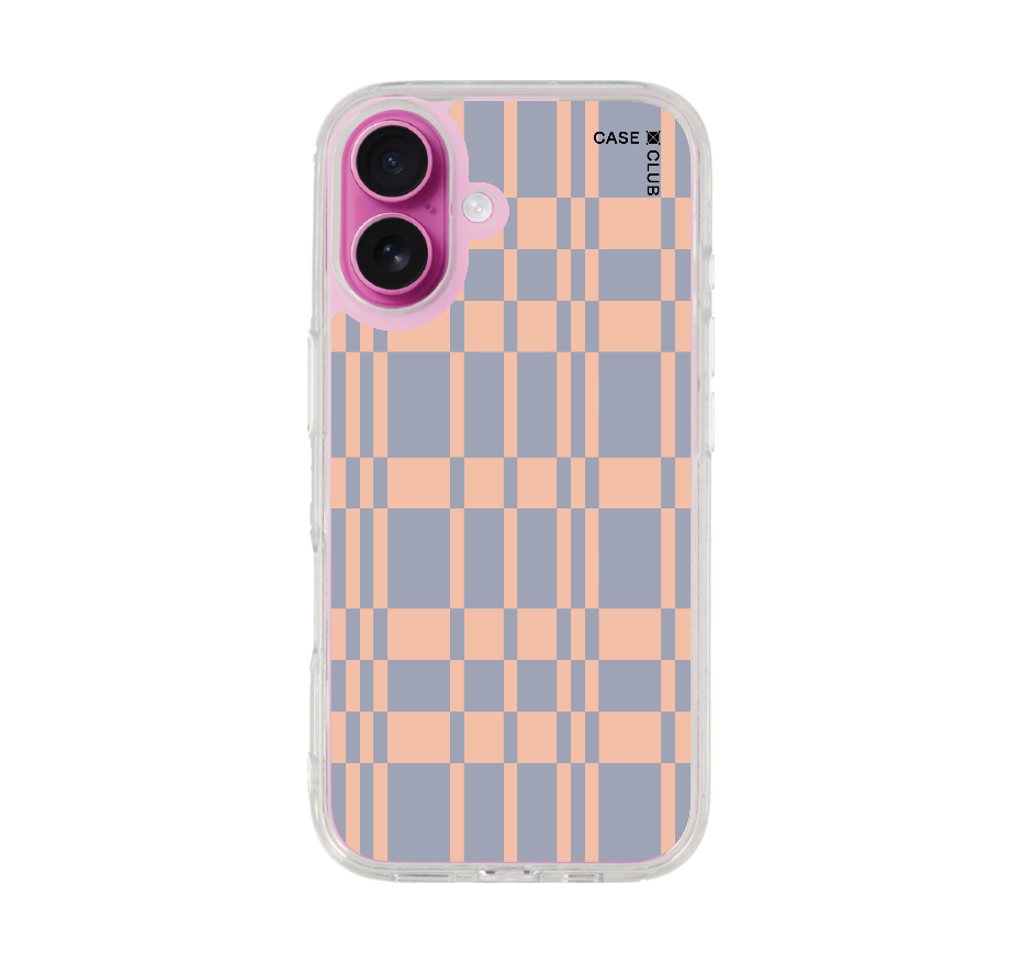 asymmetric orange & blue grid