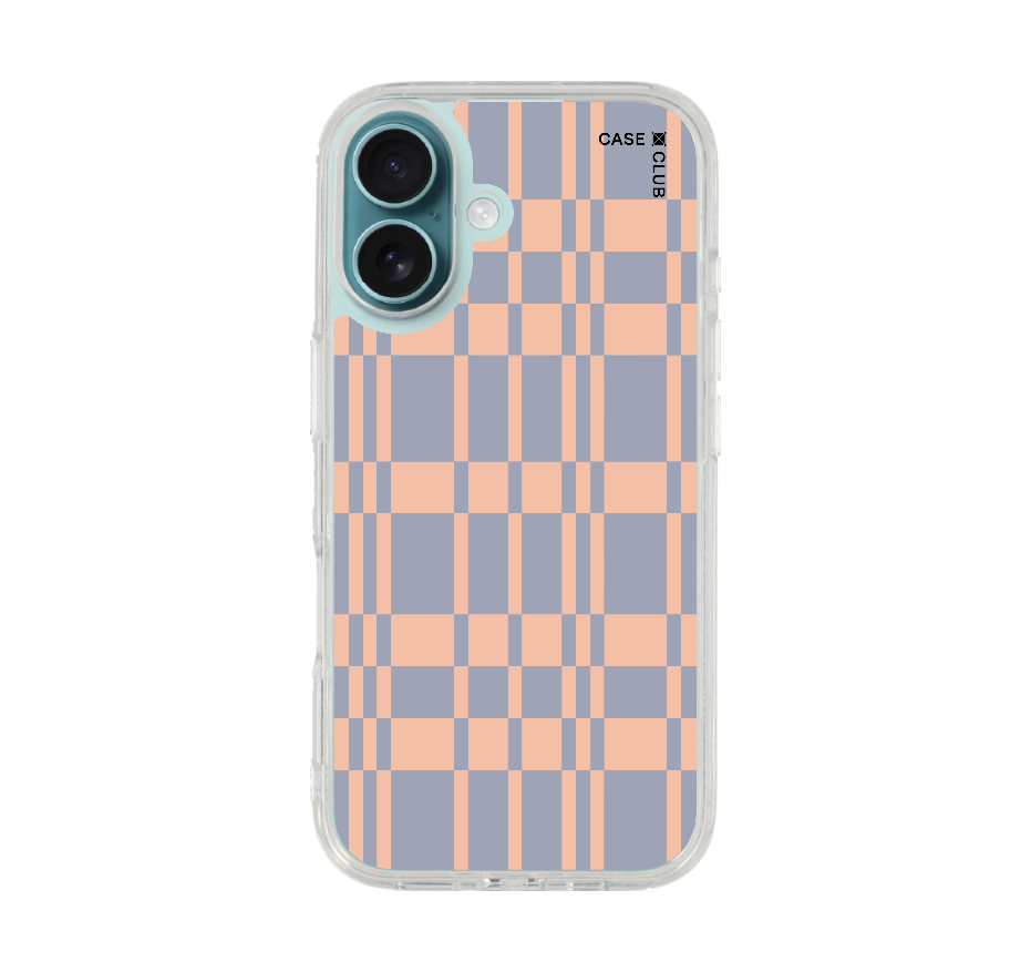 asymmetric orange & blue grid