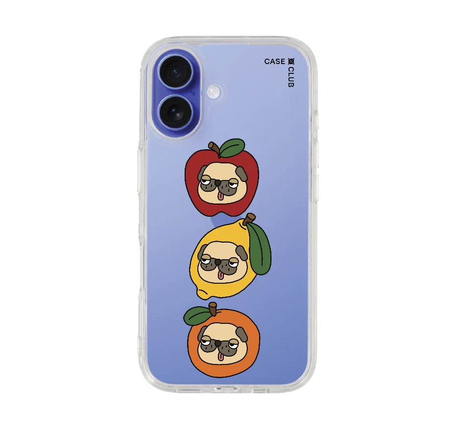 หมาปั๊กหน้ากวนในผลไม้