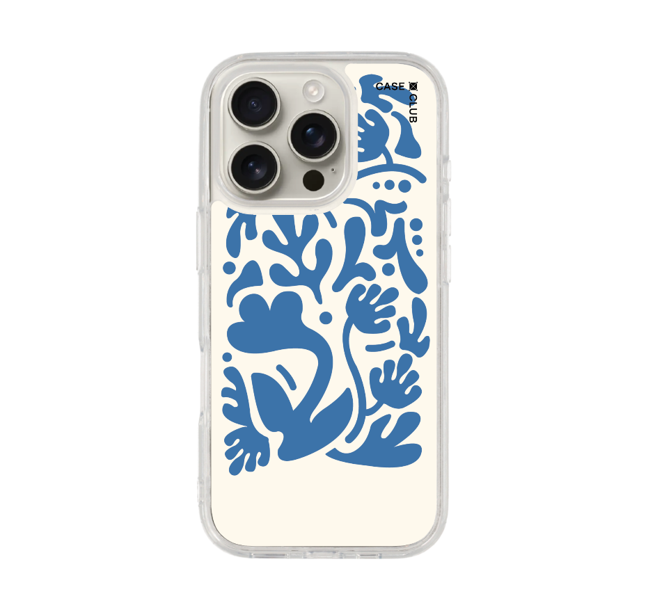 abstract blue flower pattern