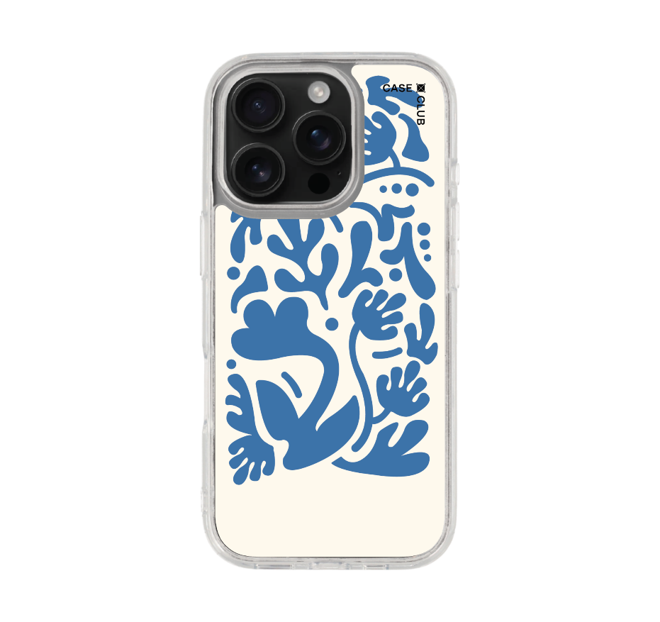 abstract blue flower pattern