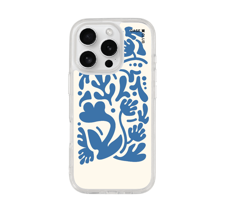 abstract blue flower pattern