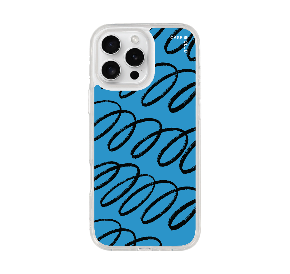 blue & black curvy pattern