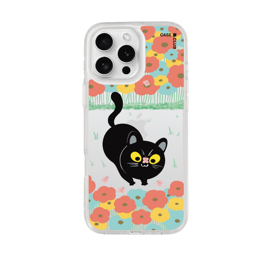 flower black cat
