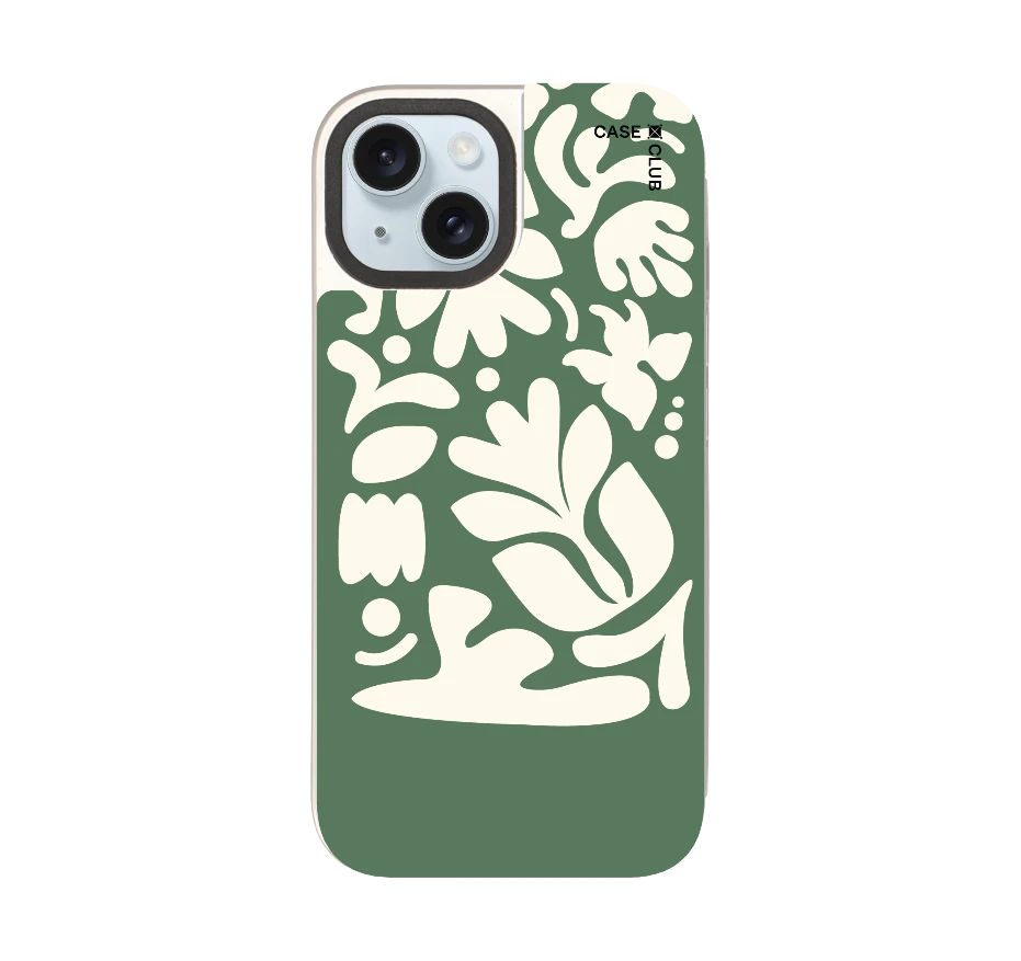 abstract green flower pattern