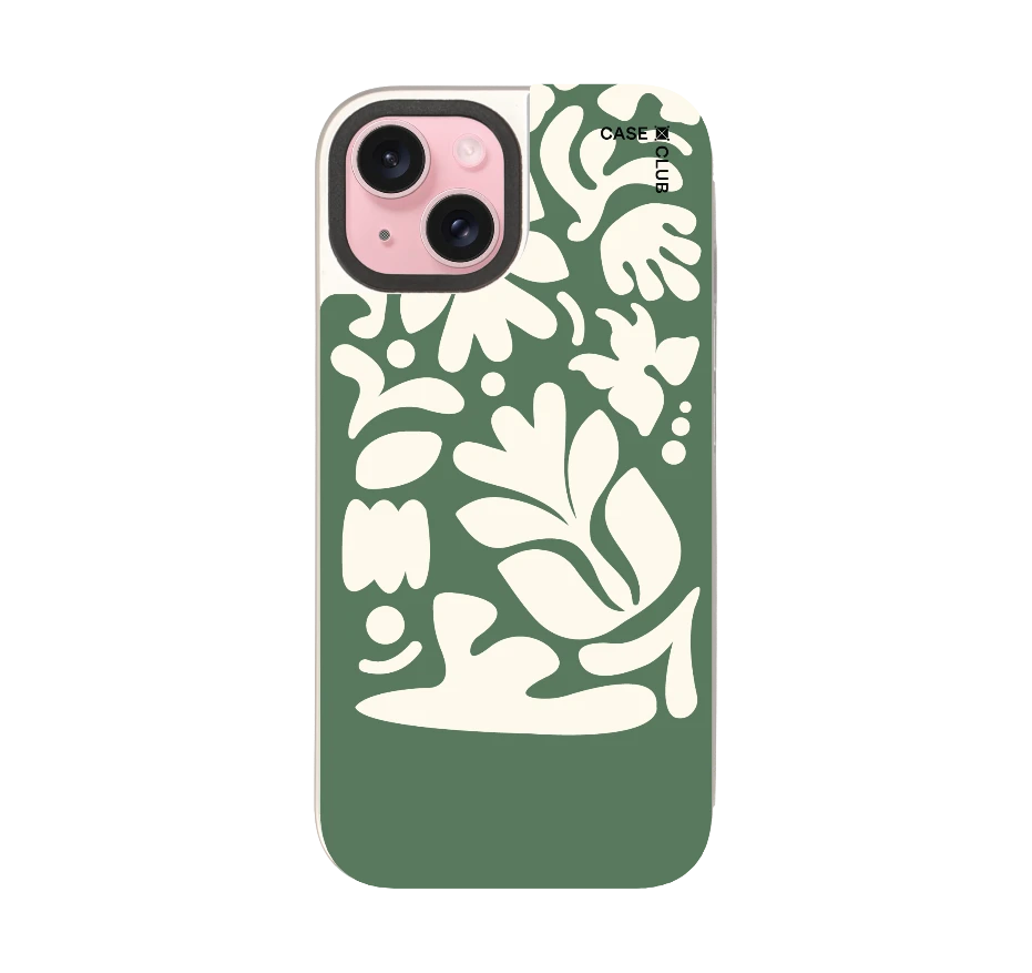 abstract green flower pattern